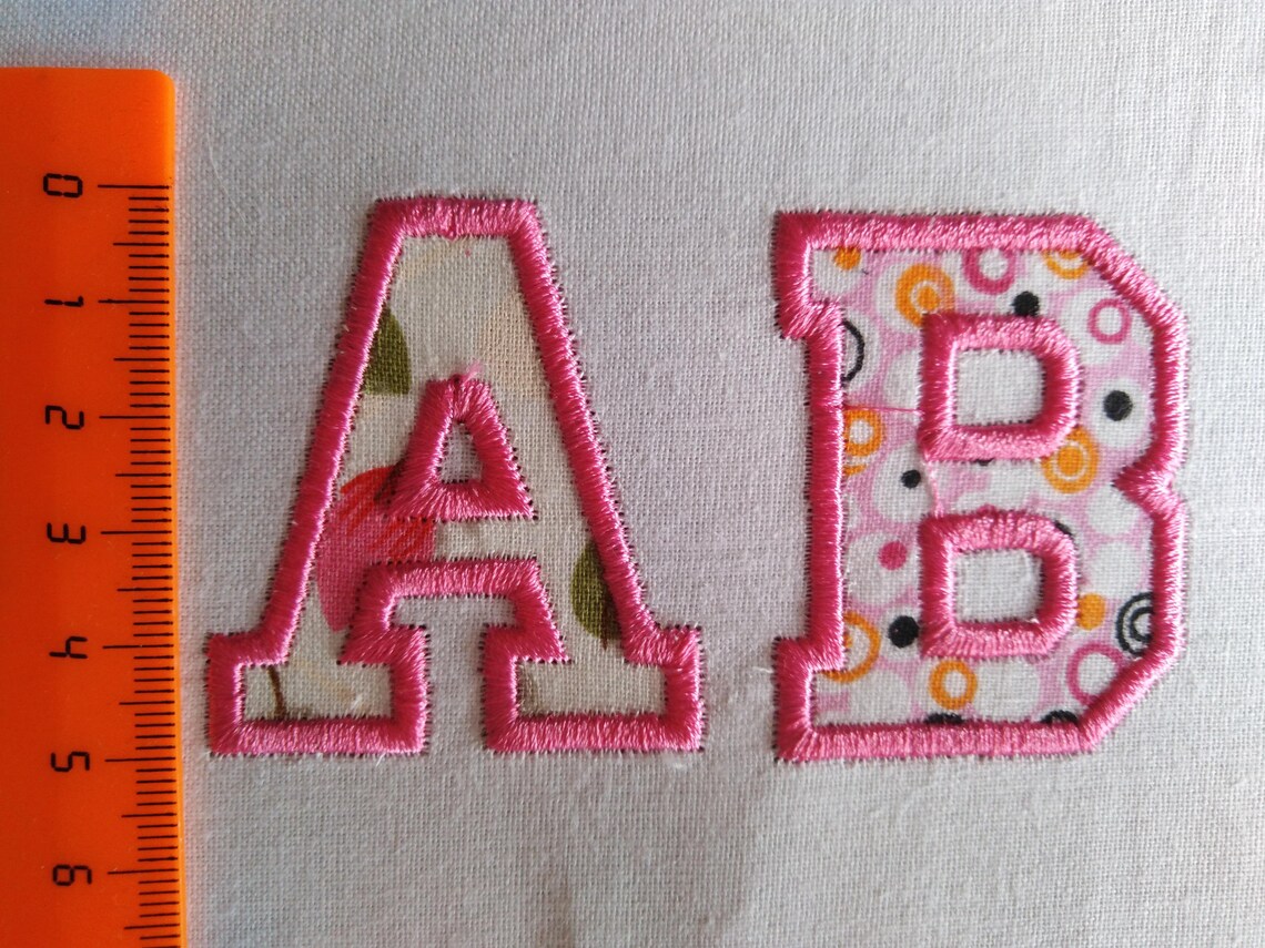 Applique Letters and Numbers embroidery design Font Etsy