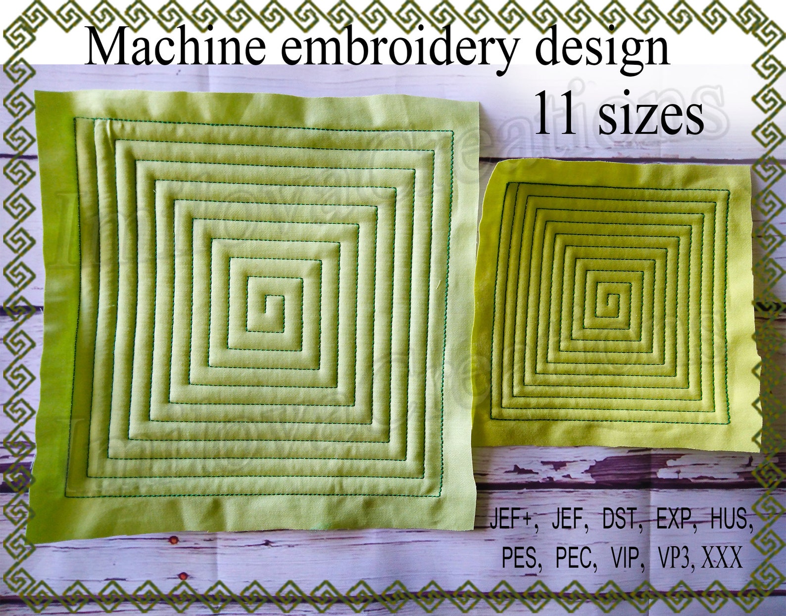 Machine embroidery quilting designs Quilt by the block square Etsy