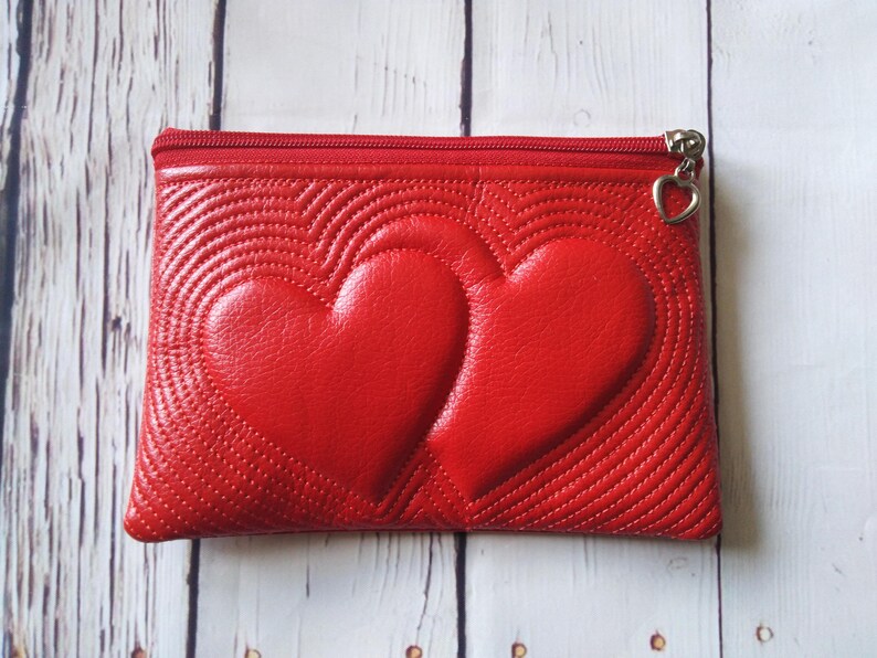 Machine embroidery designs cosmetic bag In the Hoop zippered Etsy