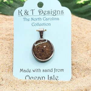 Ocean Isle Beach Sand Pendants / Necklaces - North Carolina Jewelry