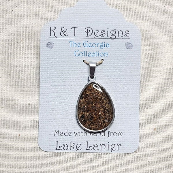 Lake Lanier Beach Sand Pendants / Necklaces - Georgia Jewelry