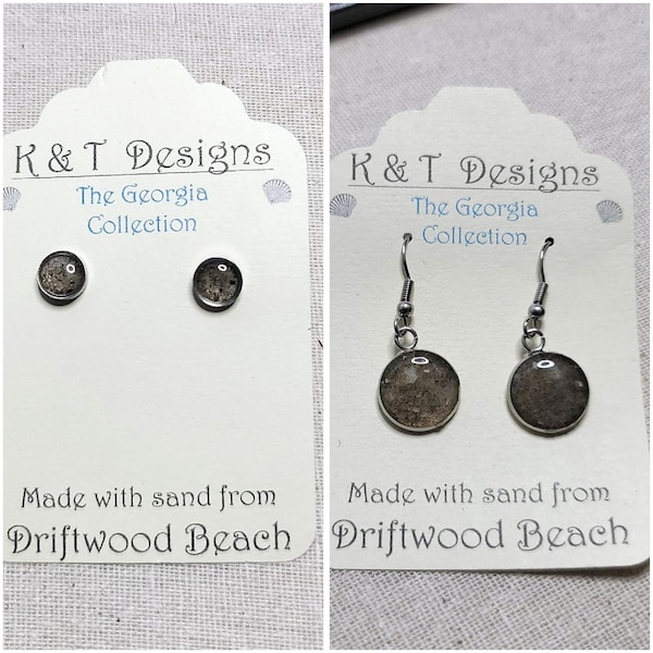 Driftwood Beach Sand Earrings - Georgia Jewelry