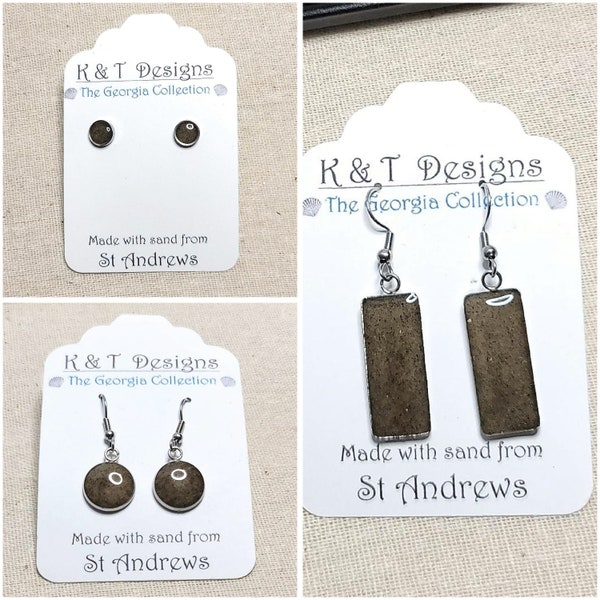 St Andrews Beach Sand Earrings - Georgia Jewelry