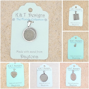 Daytona Sand Pendants / Necklace - Florida Beach Sand Jewelry