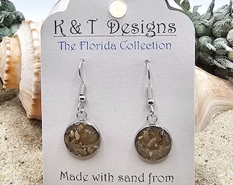 Amelia Island Beach Sand Earrings - Florida Jewelry