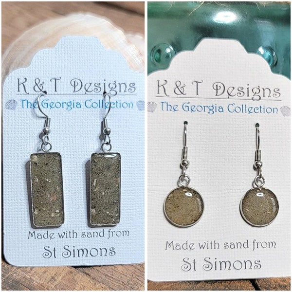 St Simons Beach Sand Earrings / Georgia Jewelry