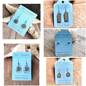 Hilton Head Sand Earrings - South Carolina Beach Sand Jewelry