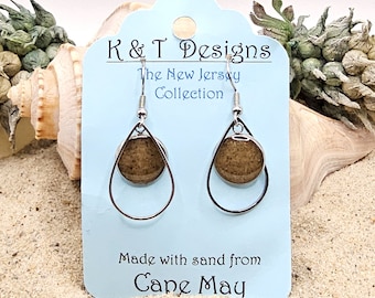 Cape May Beach Sand Earrings - New Jersey Jewelry