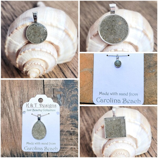 Carolina Beach Sand Pendants / Necklace - North Carolina Jewelry