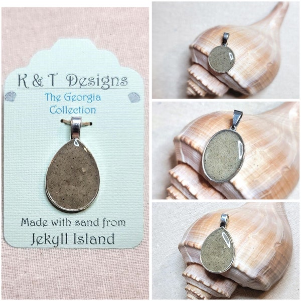 Jekyll Island Beach Sand Pendants / Necklace - Georgia Jewelry
