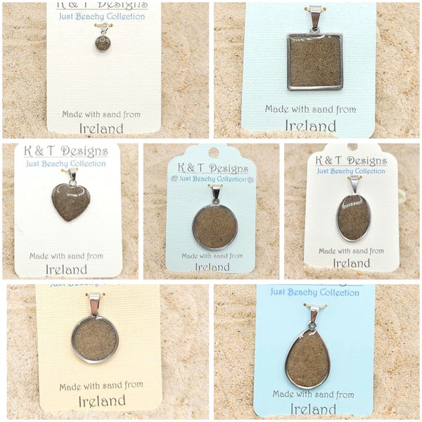 Ireland Sand Pendants / Necklaces - Beach Sand Jewelry