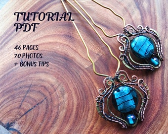 Pdf tutorial wire wrap hair pin - wire wrapped hair pin lesson