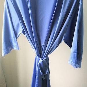 Blue Grey Satin Bridesmaid Robe With Lace Trim Blue Robe Etsy Cd, digital download, streaming length: etsy