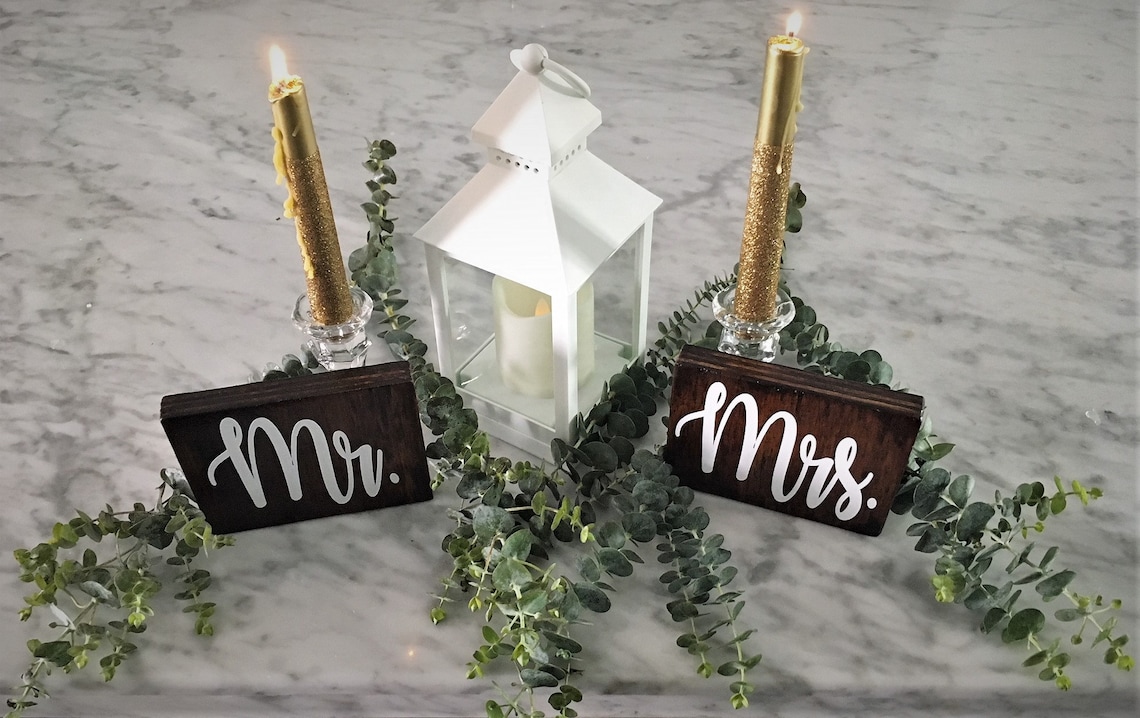 Mr. and Mrs. Wedding Sign Mr. and Mrs. Wood Signs Rustic | Etsy