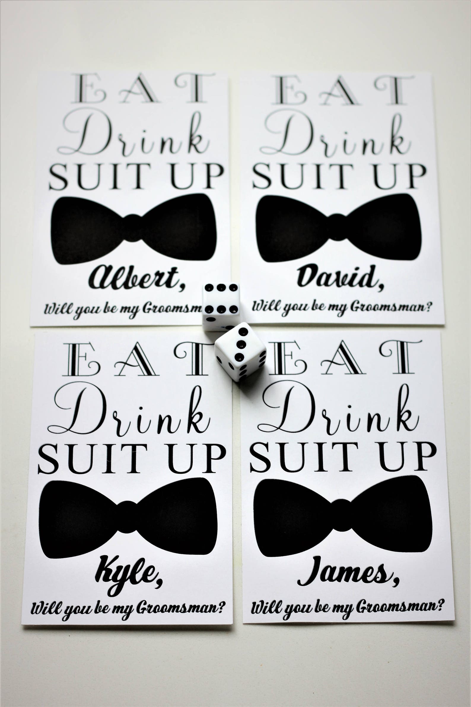 Eat Drink Suit Up Will You be my Groomsman Eat Drink Suit | Etsy