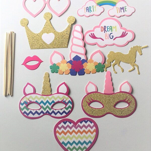 Photo Booth Prop Kit - Unicorn main image 1