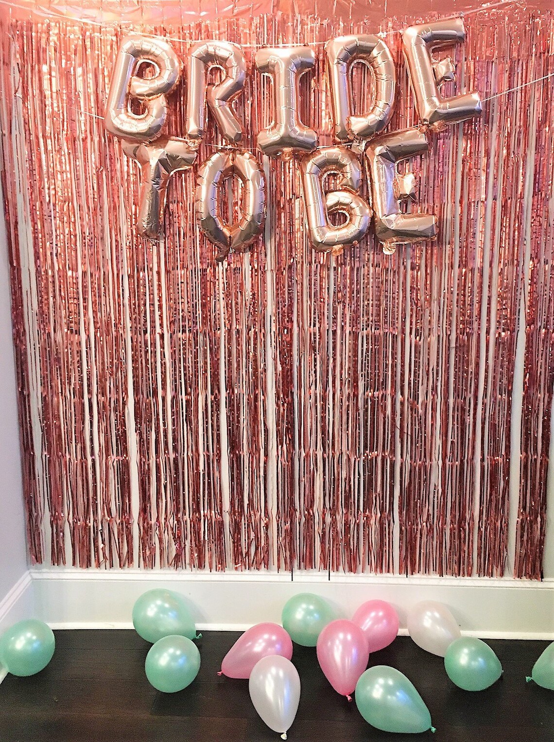 Tinsel Backdrop Tinsel Foil Backdrop Rose Gold Backdrop Etsy