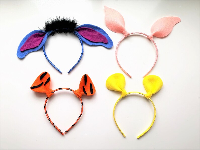 Piglet Tigger Eeyore And Pooh Ears Headband Birthday Party Headbands