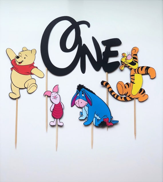 1st Birthday Pooh Cake Toppers, Piglet Cake Topper, Eeyore Cake Topper, One  Cake Topper, Tigger Cake Topper, 1st Birthday Cake Decorations 
