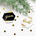 Acrylic Place Cards, Bride &amp; Groom Place Cards, Hexagon Place Cards ...