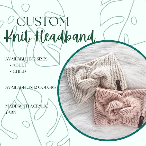 Knit Twisted Earwarmer, Knit Earwarmer, Knit Headband, Winter Earwarmer, Women's Earwarmer - Made to Order - Alex & Co Handmade
