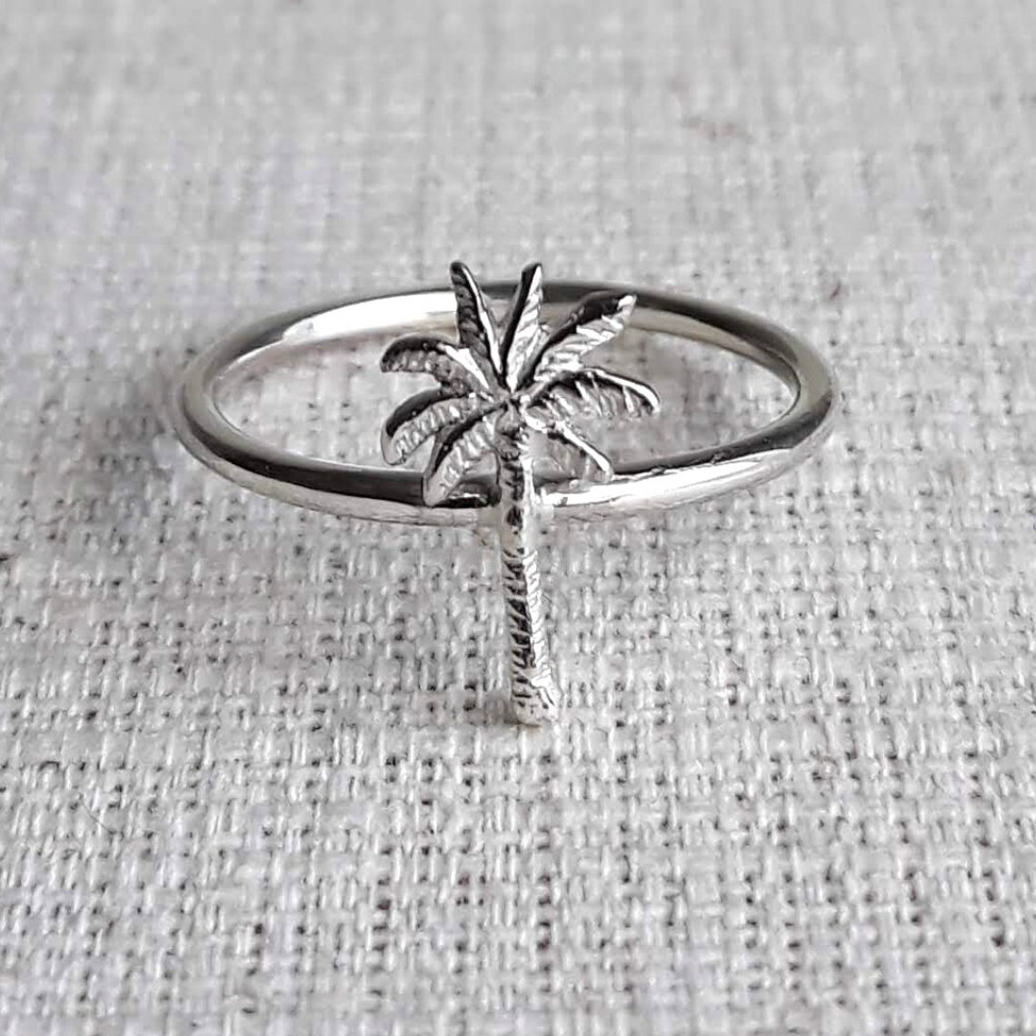 Palm Tree Ring Sterling Silver Ring Silver Palm Ring Etsy Denmark