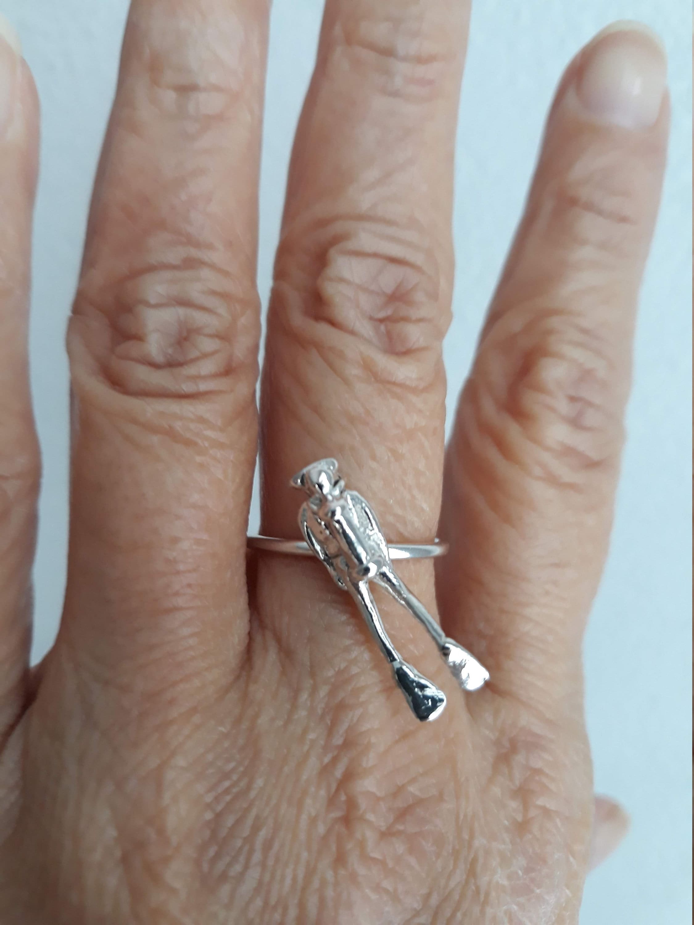 Sterling Silver SCUBA Diver Ring dive ring dive jewelry Etsy