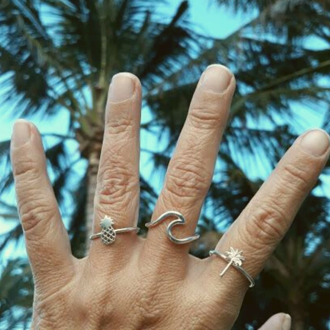 Palm Tree Ring Sterling Silver Ring Silver Palm Ring Etsy Denmark