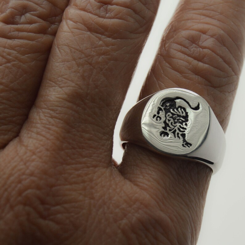 Leo Ring leo man gift Zodiac Ring for man Zodiac Jewelry Etsy