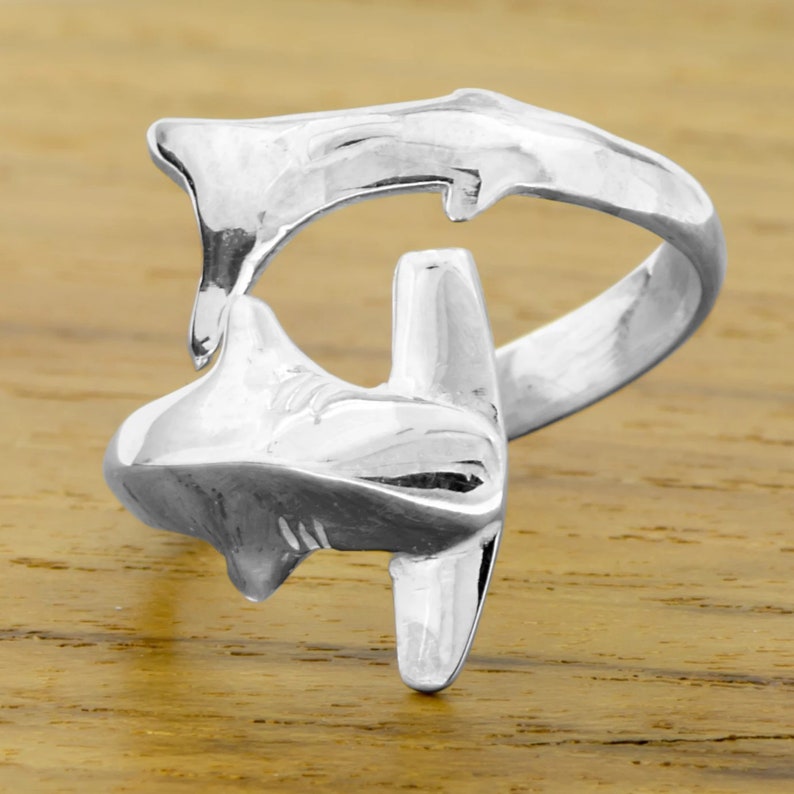 Hammerhead Shark Ring Shark Ring Silver Shark Ring Dive Etsy