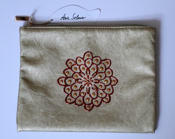Hand-painted Gold Gold Vinyl Pocket