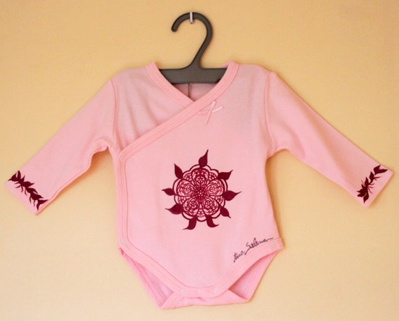 Body "Rosace" for baby girl 0-3 months