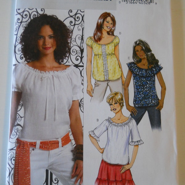 Easy Peasant Top Options Butterick B4685 BB (8-10-12-14) OR FF (16-18-20-22) New Sewing Pattern  Every Day to Cosplay: Renaissance; Mexican