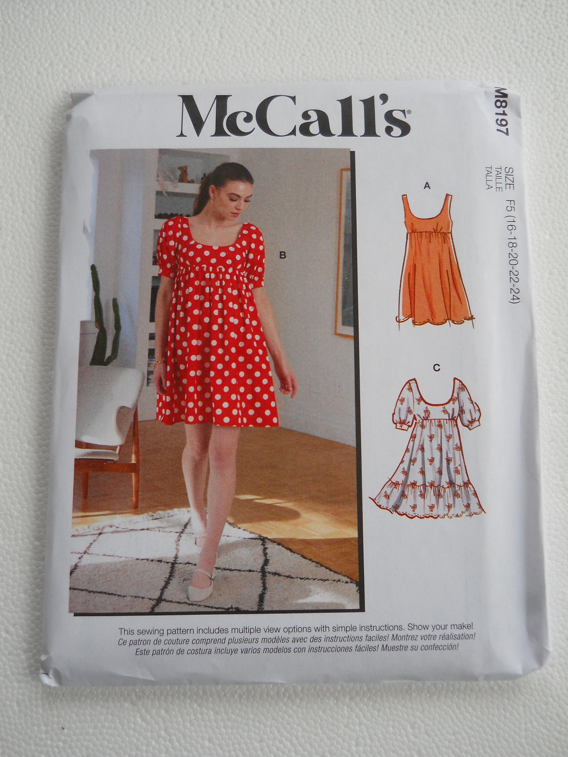 Easy Sewing Pattern for Women's Dress, Summer Dress, Empire Waist