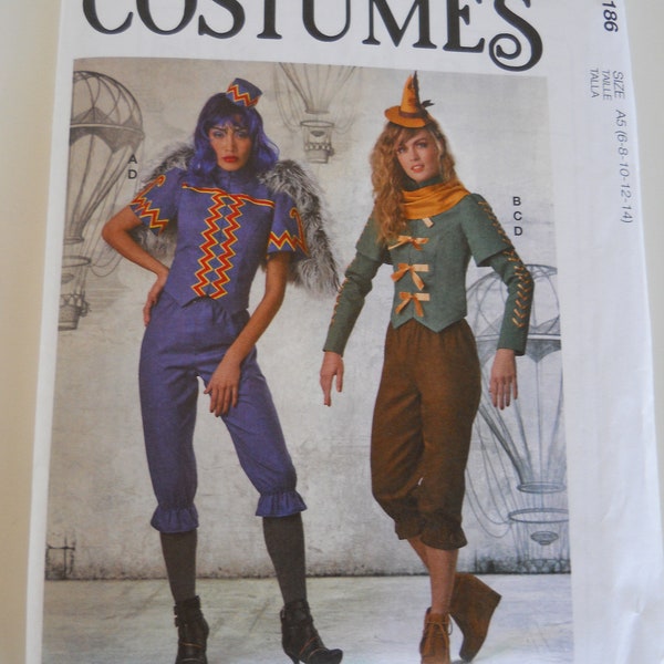 Flying Monkey and Scarecrow Costumes McCall's M8186 A5 (6-14) or E5 (14-22) Sewing Pattern for Cosplay of Book and Theater Characters