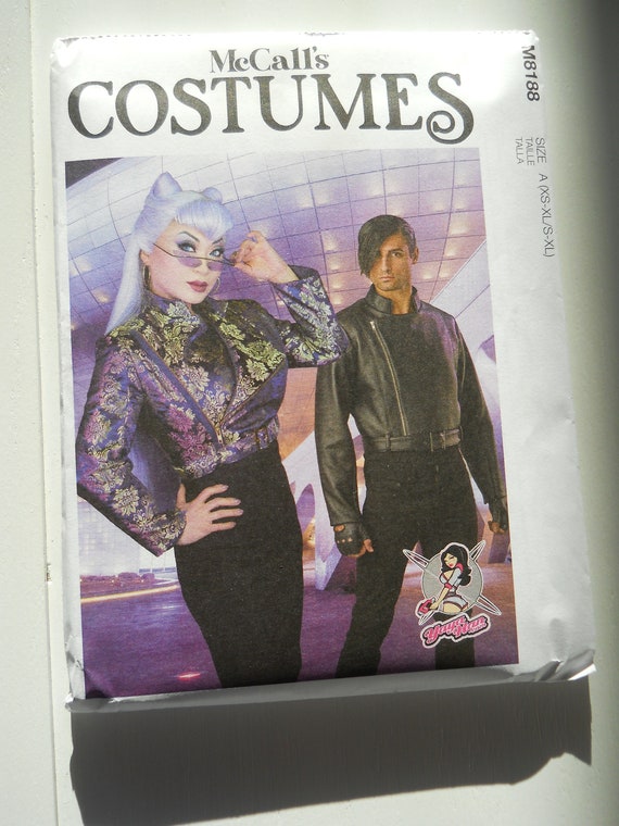 Motorcycle Style Jacket Cosplay Mccall's M8188 A (misses XS-XL