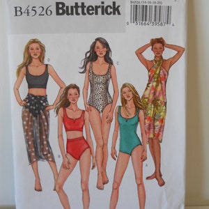 60s Teen Bathing Suit & Beach Dress Pattern Mccall's 9696 Size 5/6