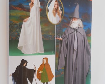 Unisex Cape, Tunic & Pointed Hat Simplicity 1582 A (XS-XL) Sewing Pattern for Renaissance Hooded Cloak, Wizard, Witch, Maiden, Robin Hood
