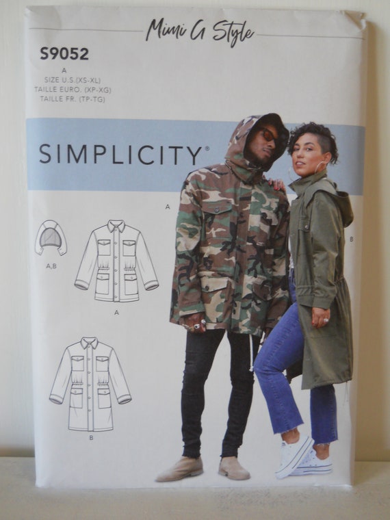 Mimi G Style Unisex Cargo Pocket Jacket Simplicity S9052 - Etsy