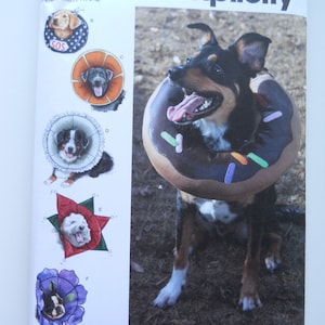 2022 Pet Elizabethan Collars Simplicity S9582 A (S-M-L) New Sewing Pattern Funny Cone of Shame Costume Cosplay Donut Flower; Dog; Cat