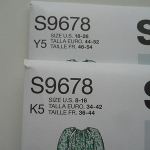 Simplicity 9820 Misses Maglia Abiti & Coprispalle Taglie 8-16 & 18-26