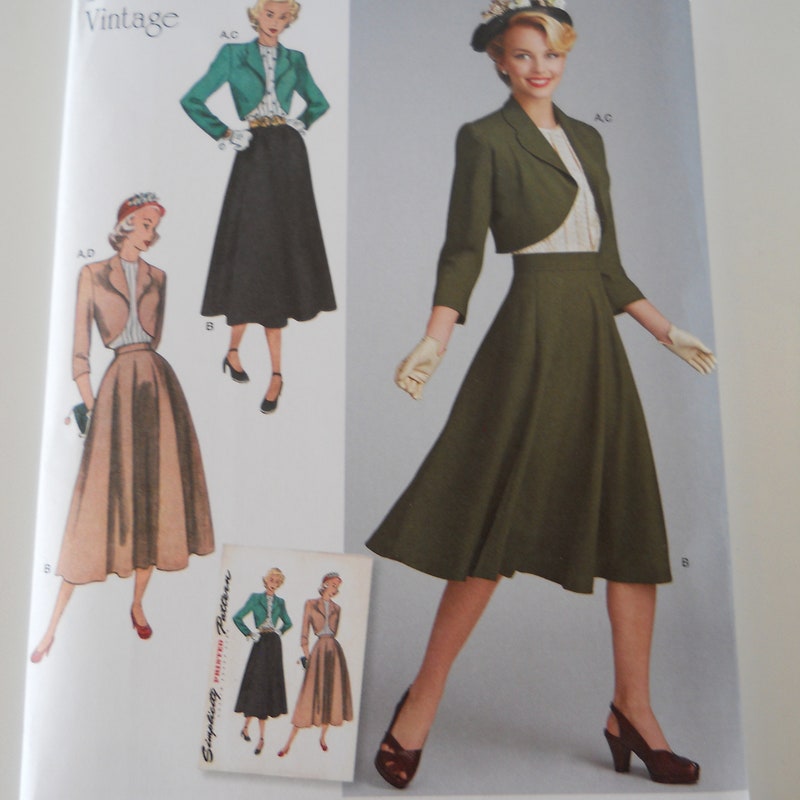 1940's Simplicity Button Up Shirt, Pants and Sleeveless Bolero Jacket Pattern - Bust 32
