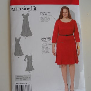 straight cut loose fitting dress with no waistline seam No Waist Seam Dress Pattern