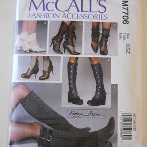 Spats for Every Cosplay McCall's M7706 Kathryn Brenne Original New Sewing Pattern for Lady's Spats for Victorian, Steampunk, Anime, Lolita