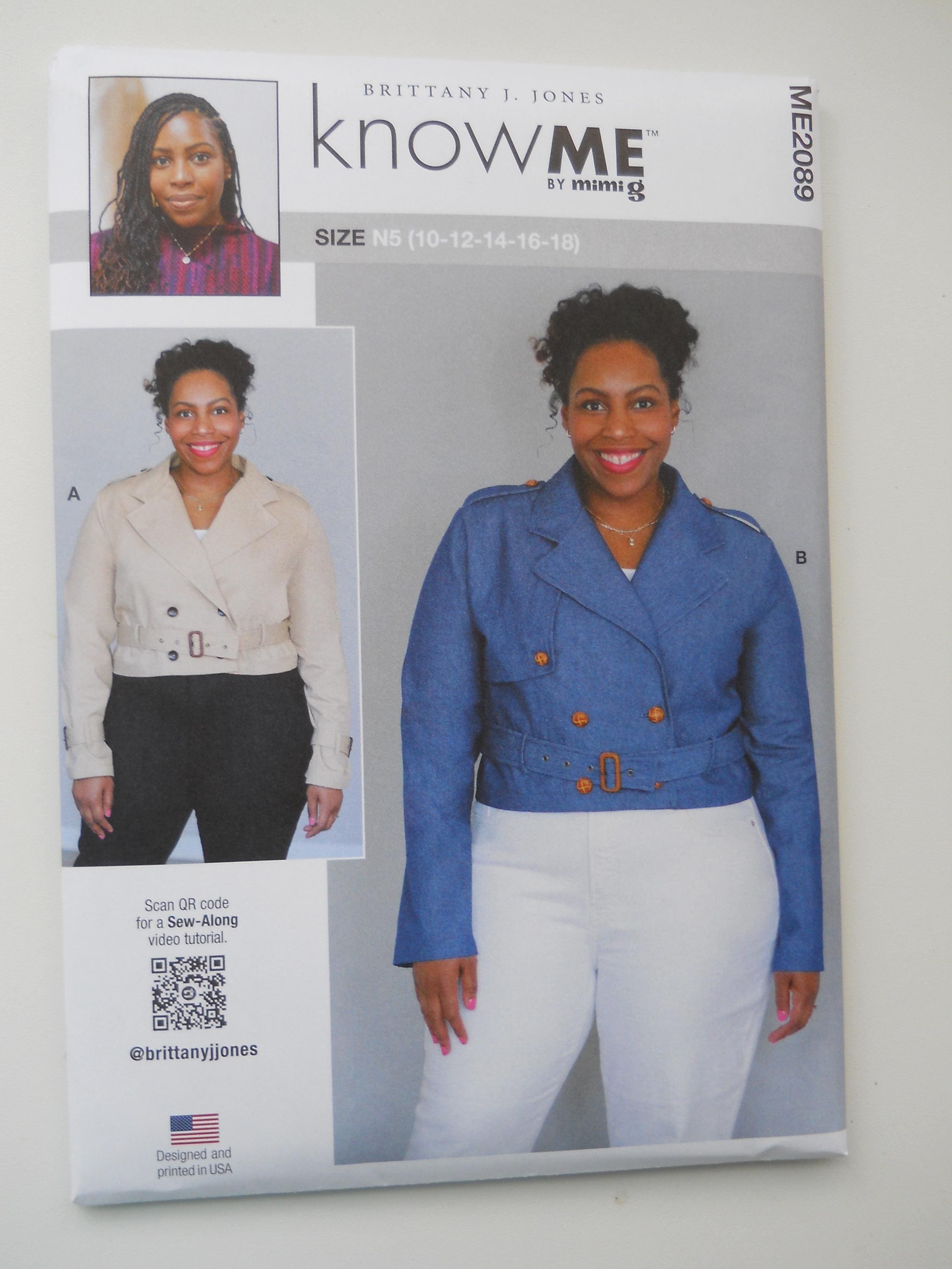 Brittany J Jones Cropped Trench Jacket Knowme ME2089 N5 (10-18) or