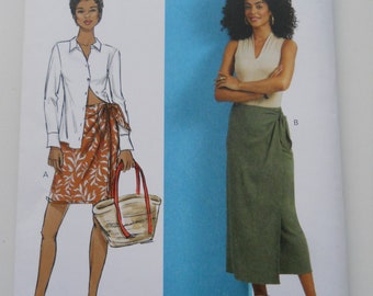 2023 Very Easy Wrap Skirt Butterick B6934 R11738 A (XS-S-M-L-XL-Xxl) New Sewing Pattern, Side Tie, Easy Dressing, Coverup, Plus, Business