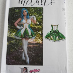 Yaya Han Lolita Cosplay McCall&#39;s M8075 A5 (6-8-10-12-14) OR E5 (14-16-18-20-22) Sewing Pattern for Fitted Strapless Top Full Short Skirt
