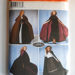 Misses Capes in 3 Styles Simplicity 5794 A (XS-L) Sewing Pattern by Teresa Nordstrom for Floor Length Cape: Renaissance, Fairy Tale, Formal