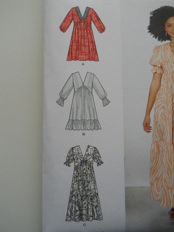 Loose Fitting Empire Waist Dress Simplicity S9702 K5 (8-16