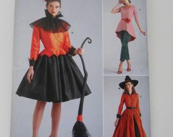 2022 Retro Holiday Costumes Simplicity S9632 H5 (6-14) OR U5 (16-24) New Sewing Pattern; 1950's Style, Witch, Halloween, Elf, Mrs Claus